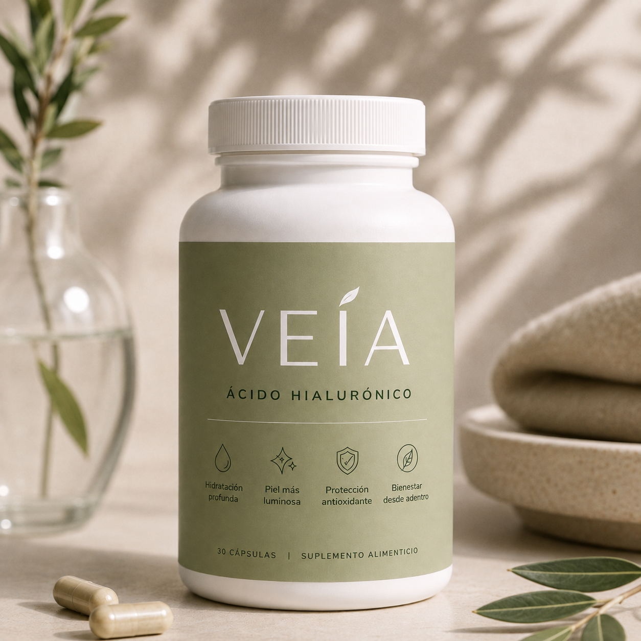 VEIA — Ayudamos a tu piel a recuperar su hidratación y luminosidad desde adentro.