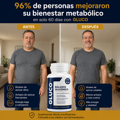 GLUCO® — Apoyo natural para la glucosa